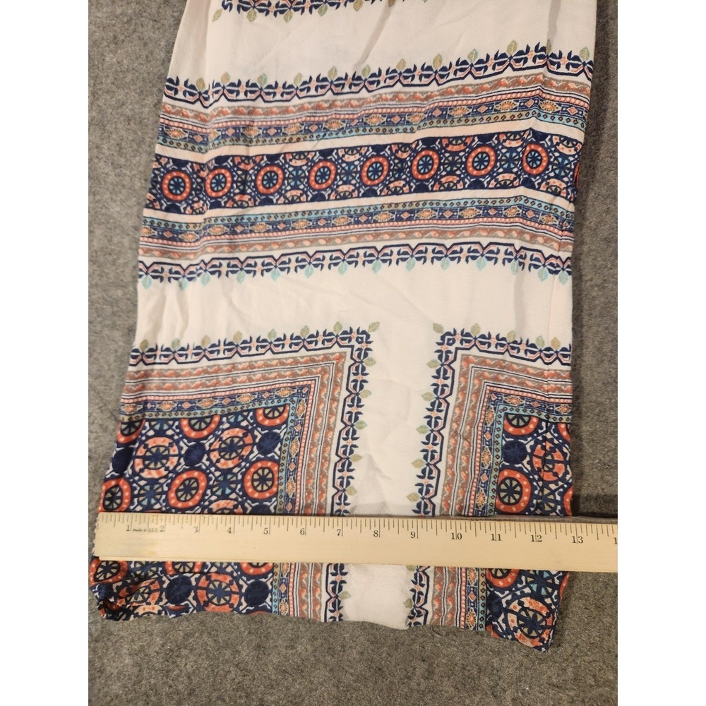 Elevenses Pants Womens 8 Multicolor Geometric Print Wide Leg Cropped Boho Crepe - Picture 8 of 10